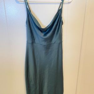 Dark green BHLDN bridesmaid dress